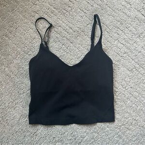 Lululemon Women's Black Cropped Tank Top Size 0